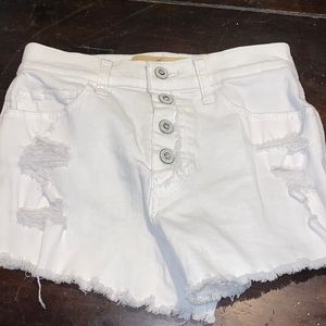 Hollister high-rise shorts size 1  w25 white